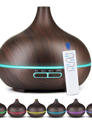 Купить 550ML Remote Control Ultrasonic Air Humidifier Essential Oil Diffuser Aroma Lamp Aromatherapy Electric Aroma Diffuser Mist Maker