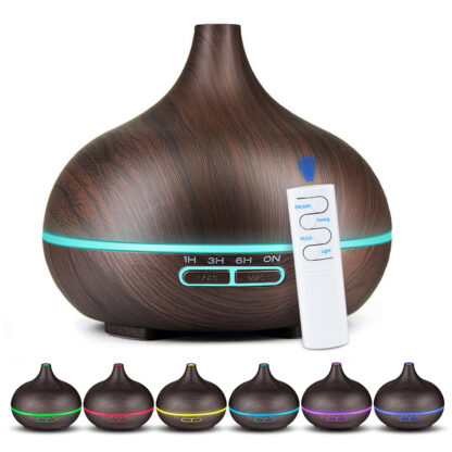 Купить 550ML Remote Control Ultrasonic Air Humidifier Essential Oil Diffuser Aroma Lamp Aromatherapy Electric Aroma Diffuser Mist Maker