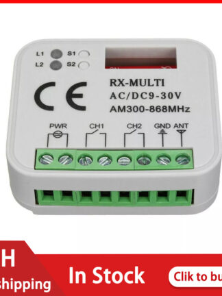 Купить Remote Control Switch Receiver 433MHz 868MHz 390 MHz RX Multi-frequency Receiver AC/DC 9-30V 300-868MHz Garage Gate Door Receive
