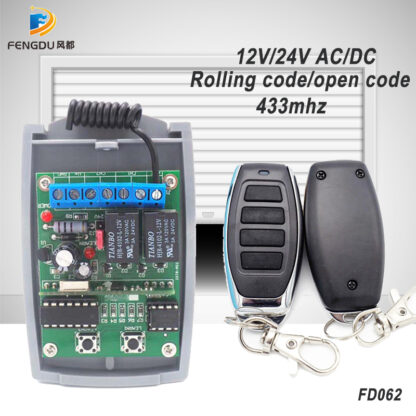 Купить 1PCS Receiver +2PCS Factory Price New Electric 433mhz Sliding Door Motor Receiver with rolling code remote control