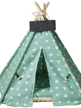 Купить Pet Teepee Pet Bed With Thick Cushion Backboard Dog Tent Portabe Breathabe 6 Sizes Coors Avaiabe For Medium Sma Dog Cat