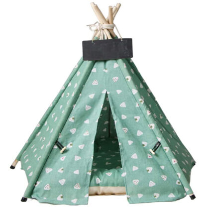 Купить Pet Teepee Pet Bed With Thick Cushion Backboard Dog Tent Portabe Breathabe 6 Sizes Coors Avaiabe For Medium Sma Dog Cat