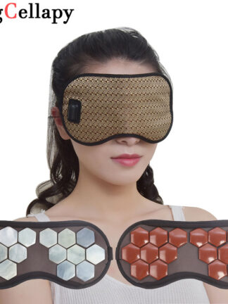 Купить Eye Mask Tourmaline Eye Massager Electric Jade Stone Massage Heat Therapy Germanium Infrared Relaxation Health care Gift