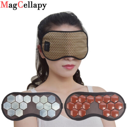 Купить Eye Mask Tourmaline Eye Massager Electric Jade Stone Massage Heat Therapy Germanium Infrared Relaxation Health care Gift