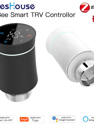 Купить MoesHouse ZigBee Thermostat Tuya Radiator Actuator Valve Smart Programmable TRV Temperature Controller Alexa Voice Control New