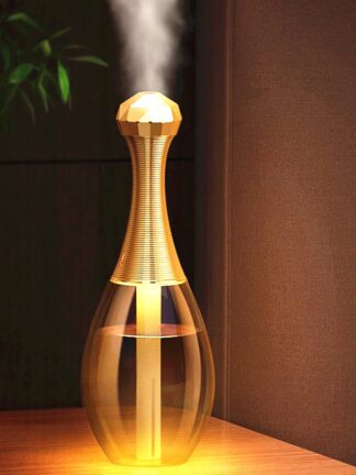 Купить 300ml USB Air Humidifier Ultrasonic Cool Mist Maker Fogger with LED Light for Home Mini Perfume Bottle Car Aroma Humidificador