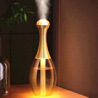 Купить 300ml USB Air Humidifier Ultrasonic Cool Mist Maker Fogger with LED Light for Home Mini Perfume Bottle Car Aroma Humidificador