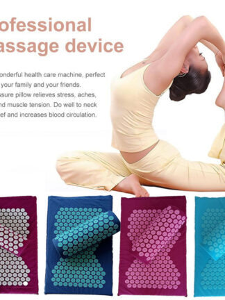 Купить 2021 New Massager Cushion Massage Mat Acupressure Relieve Pain Spike Mat Acupuncture Massage Yoga Mat with Pillow