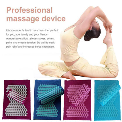 Купить 2021 New Massager Cushion Massage Mat Acupressure Relieve Pain Spike Mat Acupuncture Massage Yoga Mat with Pillow