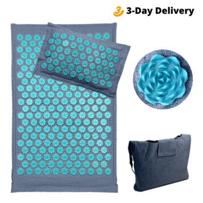 Купить Coconut Fiber Acupressure Mat Back Foot Massage Mat with Pillow Set Relaxation Stress Relief Lotus Spike Acupuncture Mat Cushion