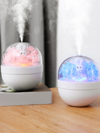 Купить Sweet Rabbit Humidifier Wireless Rechargeable Aroma Essential Oil Diffuser 800mAh Battery Built- in Air Fogger Atmosphere Light