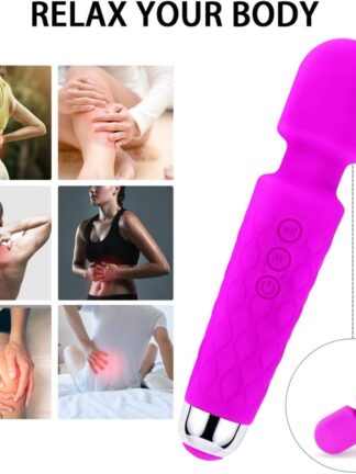 Купить Brand New Magic Wand Massager Cordless Rechargeable Electric Vibrating Women Magic Multi Speed Neck Full Body Personal Massage
