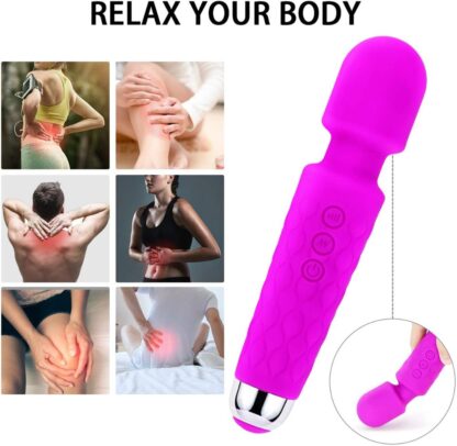 Купить Brand New Magic Wand Massager Cordless Rechargeable Electric Vibrating Women Magic Multi Speed Neck Full Body Personal Massage