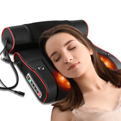 Купить Electric Neck Relaxation Massage Pillow Back Heating Kneading Infrared therapy shiatsu AB Massager