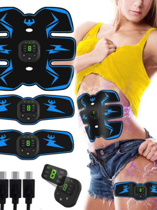 Купить Abdominal Muscle Stimulator Trainer EMS Abs Wireless Leg Arm Belly Exercise Electric Simulators Massage Press Workout Home Gym