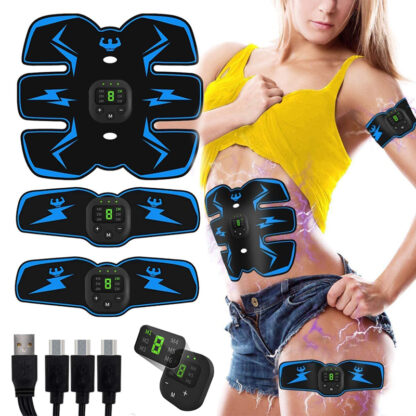 Купить Abdominal Muscle Stimulator Trainer EMS Abs Wireless Leg Arm Belly Exercise Electric Simulators Massage Press Workout Home Gym