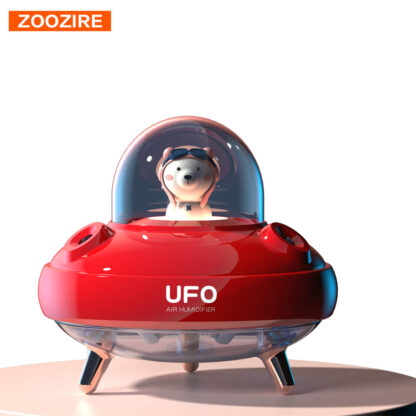 Купить Dual Nozzles Wireless UFO Humidifier Desktop Air Humidifier Cute Planet Bear LED Light Ultrasonic Aroma Essential Oil Diffuser