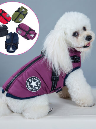 Купить Pet Harness Vest Cothes Puppy Cothing Waterproof Dog Jacket Winter Warm Pet Cothes For Sma Dogs Shih Tzu Chihuahua Pug Coat