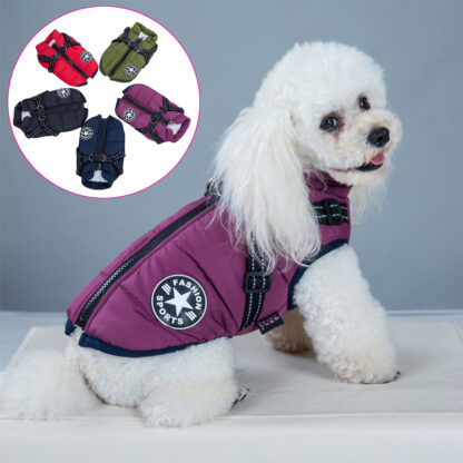 Купить Pet Harness Vest Cothes Puppy Cothing Waterproof Dog Jacket Winter Warm Pet Cothes For Sma Dogs Shih Tzu Chihuahua Pug Coat