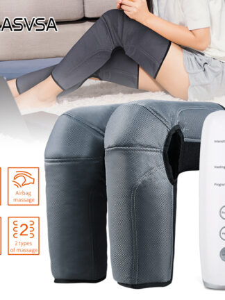 Купить Leg Air Compression Massager Heated for Thigh Knee and Calf Circulation 3 Intensities 2 Modes 2 Temperatures Massage Relaxation