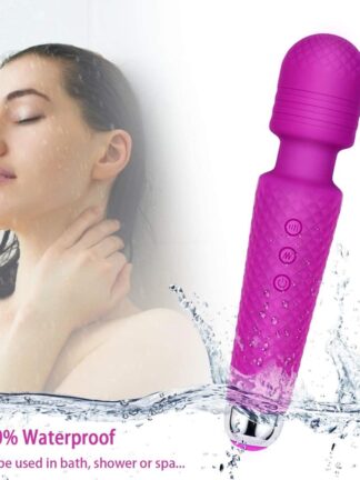 Купить New Grid style silicone Massager Cordless chargeable Electric Vibrating Women Magic Multi Speed Neck Full Body Personal Massage