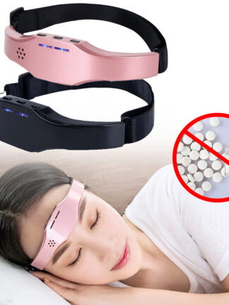 Купить Electric Head Massager Sleep Monitor Migraine Relief Massager Insomnia Therapy Release Stress Sleep Therapy Device Sleeping Aid