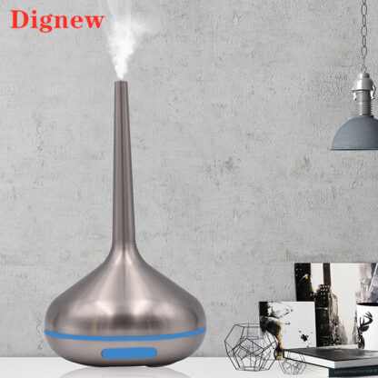 Купить 100ml Air Humidifier Electroplated Metal Aroma Essential Oil Diffuser Ultrasonic Mist Maker 7 Led Light For Home Office