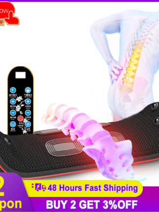 Купить Electric Waist Massager Lumbar Traction Device Inflatable Hot Compress Lumbar Spine port Massage Device Back Relieve Pain
