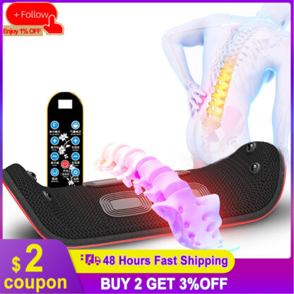 Купить Electric Waist Massager Lumbar Traction Device Inflatable Hot Compress Lumbar Spine port Massage Device Back Relieve Pain