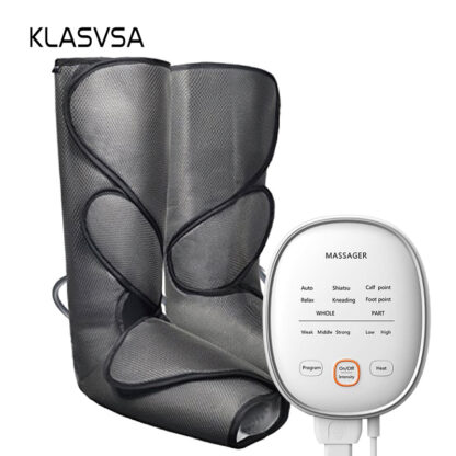 Купить KLASVSA Pressotherapy Leg Massager Air Compression Circulation Foot and Calf Massage Handheld Controller 2 Modes 3 Intensities