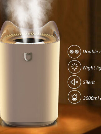 Купить Air Humidifier 3L Double Nozzle Cool Mist Aroma Diffuser with Coloful LED light Heavy fog Ultrasonic USB Humidificador For Home