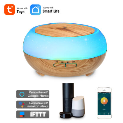 Купить Smart Wifi Wireless 400ml Aroma Essential Oil Diffuser Air Humidifier Compatible with Alexa and Google Home amazon Voice Control