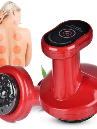 Купить Electric Cupping Stimulate Acupoint Body Slimming Massager Guasha Scraping Heat Massage Negative Pressure Acupuncture Therapy