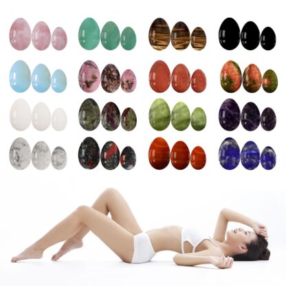 Купить Undrilled Yoni Egg 16 Types Crystal Vagina Massage Ball for Women Pelvic Floor Kegel Exercise Vaginal Tighteningl Jade Massager