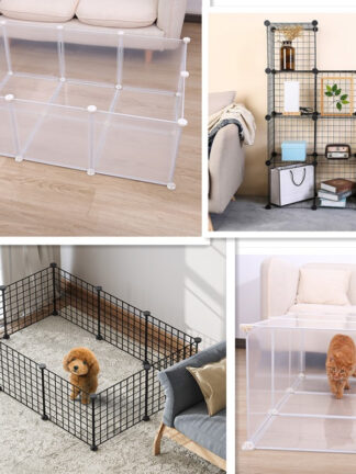 Купить Dog Fences Pet Paypen DIY Anima Cat Crate Cave Muti-functiona Seeping Paying Kenne rabbits guinea pig Cage