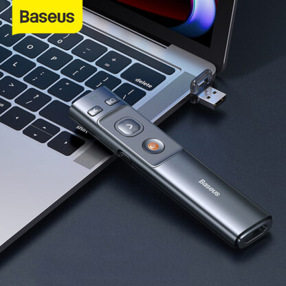 Купить Baseus 2.4GHz Wireless Presenter Remote Controller Red Laser Pen USB Control Pen For Mac Win 10 8 7 XP Projector PowerPoint PPT