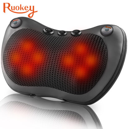 Купить Relaxation Massage Pillow Vibrator Electric Neck Shoulder Back Heating Kneading Infrared therapy Massage Pillow