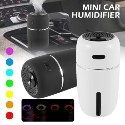 Купить Car Air Humidifier 200mL USB With LED Light Car Air Humidifier Aroma Essential Oil Diffuser Mist Maker For Auto Home Office