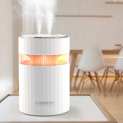 Купить 900ml Air Humidifier Diffuser Ultrasonic Double-spray USB Cool Mist Maker Fogger with 7 Color LED Night Light for Home Office