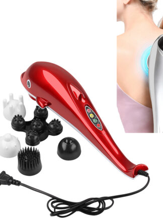 Купить Electric Dolphin Massager Back Massage Hammer Vibration Infrared Stick Roller Cervical Body Massage