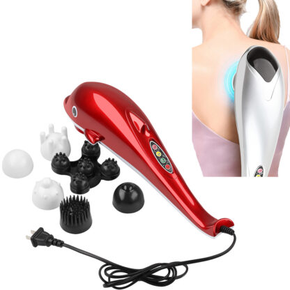 Купить Electric Dolphin Massager Back Massage Hammer Vibration Infrared Stick Roller Cervical Body Massage