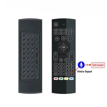 Купить MX3 MX3-L Germany Smart Voice Backlit Poland Air Mouse IR 2.4G RF Sweden Remote Control For UK Netherlands android TV Box