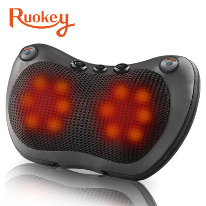 Купить Relaxation Massage Pillow Magnet Electric Shoulder Back Heating Kneading Infrared therapy shiatsu Neck Massage