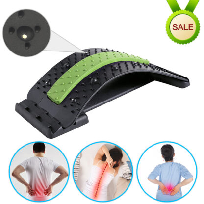 Купить Magnetic Therapy Back Stretcher Neck and Back Massager Magic Massage Stretcher Lumbar Cervical port pain Relief Spine Device