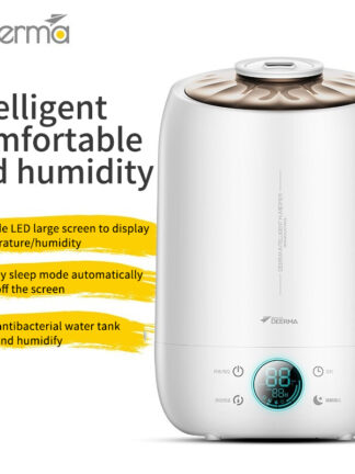 Купить Deerma Air Humidifier Ultrasonic Fog 5l Quiet Aroma Mist Maker Led Touch Screen Timing Function Home Water Diffuser