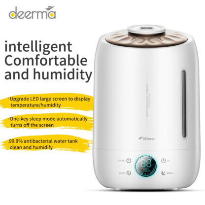 Купить Deerma Air Humidifier Ultrasonic Fog 5l Quiet Aroma Mist Maker Led Touch Screen Timing Function Home Water Diffuser