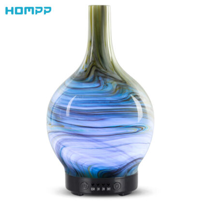 Купить 100ml Aromatherapy Essential Oil Diffuser Glass Marble Design Handmade Cool Mist Humidifier Waterless Auto Shut-Off for SpaYoga