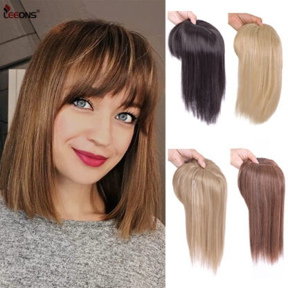 Купить Accessories Cheap Synthetic Hairpieces With Bangs For Women 3 Clip In Hair Extensions Increase The Amount Of Hair On The Top Of The