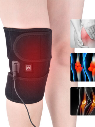 Купить Heating Knee Pads Knee Brace port Pads Thermal Heat Therapy Wrap Hot Compress Knee Massager for Cramps Arthritis Pain Relief