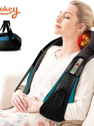 Купить 3D kneading Shiatsu Cervical Back Neck Massager Shawl Electric Roller Heat Device Manual China Home Car Shoulder Massage Machine